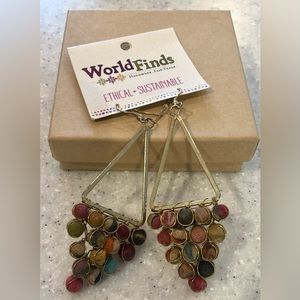 Gold beaded earrings